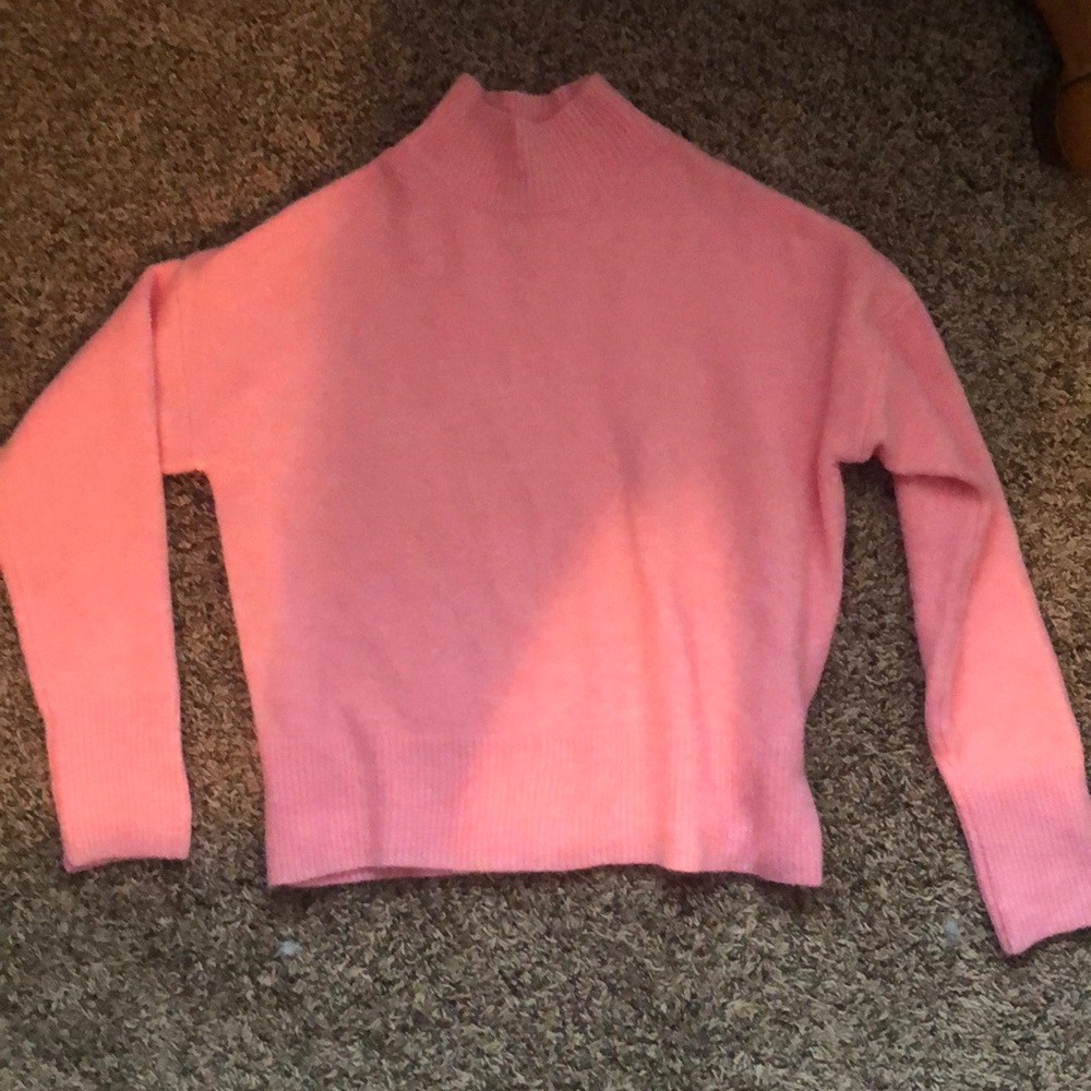 Pink mock neck sweater